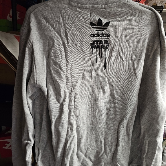 Vintage Star Wars Adidas Drip Stormtrooper Sweatshirt Size large Never Worn - Picture 2 of 5